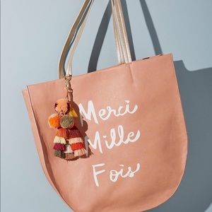 🔥SALE Anthro Tote “Merci Mille Fois”